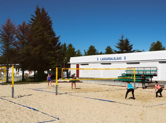 Beach volleyball at Laugardalslaug