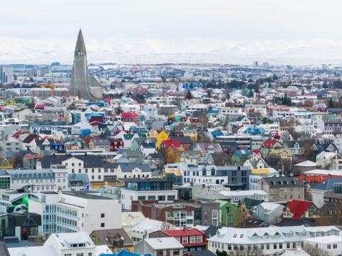 Aerial view of Reykjavík