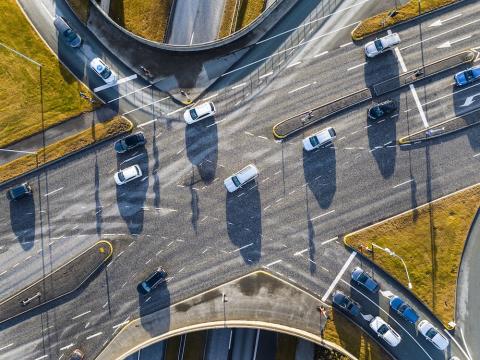 cars seen from above