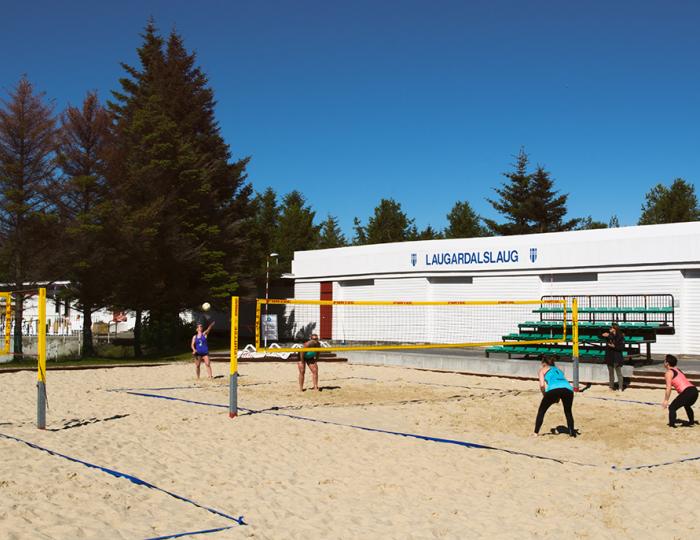 Beach volleyball at Laugardalslaug