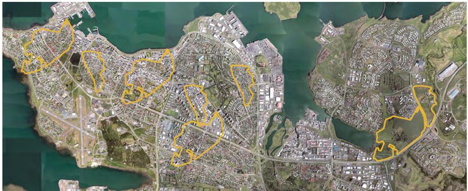 Map of Reykjavík.