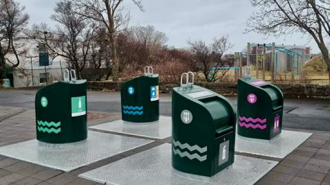 Underground containers on Hofsvallagata.